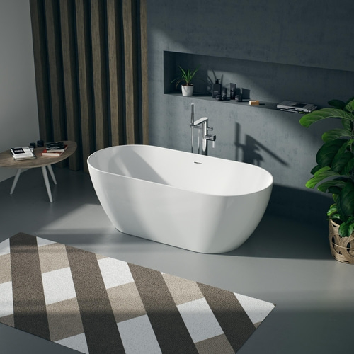 DURAVIT DuraKanto Oval Badewanne 1600x750 mm  Wanne Weiß 2 Rückenschräge