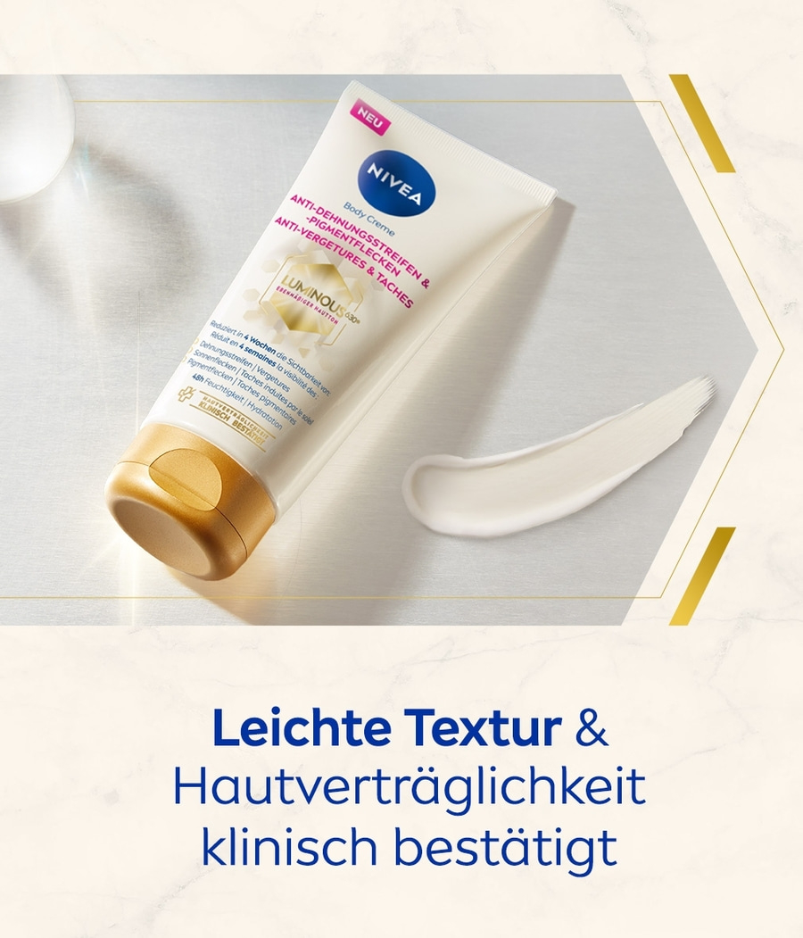 NIVEA Anti-Dehnungsstreifen + Pigmentflecken LUMINOUS630® Body Lotion 2 x 200ml