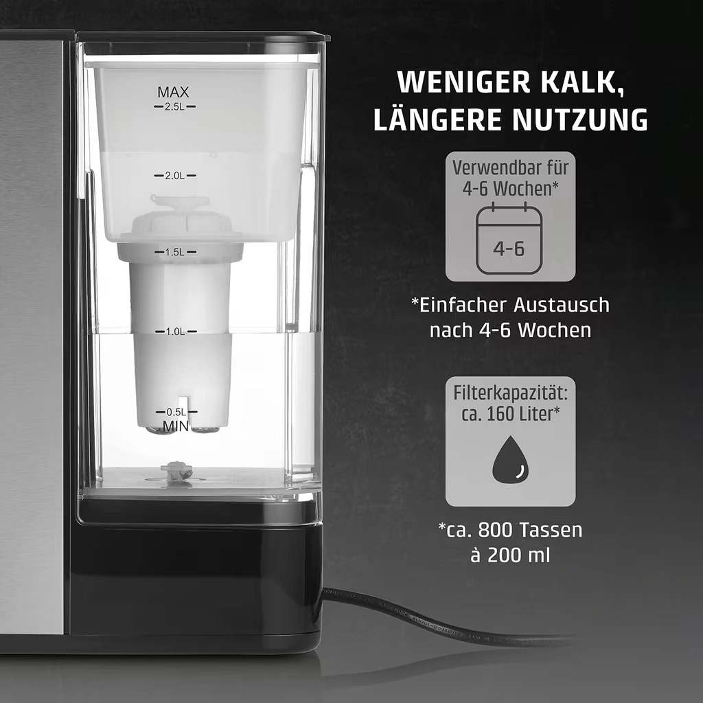 CASO Design Ersatzfilter 6er Set Wasserfilter für Heißwasserspender NEU
