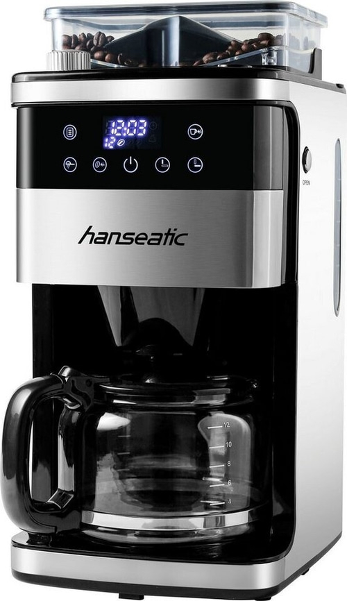 HANSEATIC Kaffeemaschine mit Mahlwerk Filterkaffee 1,5 Liter HCMG105015SD B-WARE