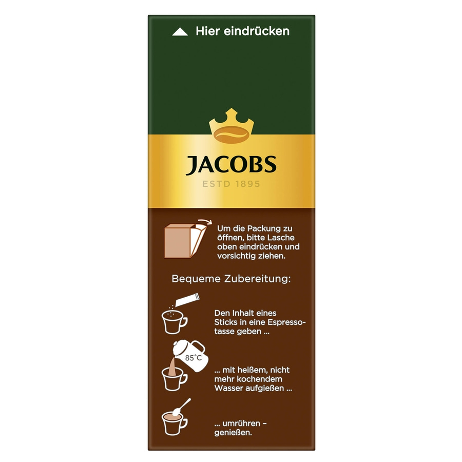 JACOBS Löskaffee Typ Espresso 12 x 25 Getränke Sticks löslicher Kaffee