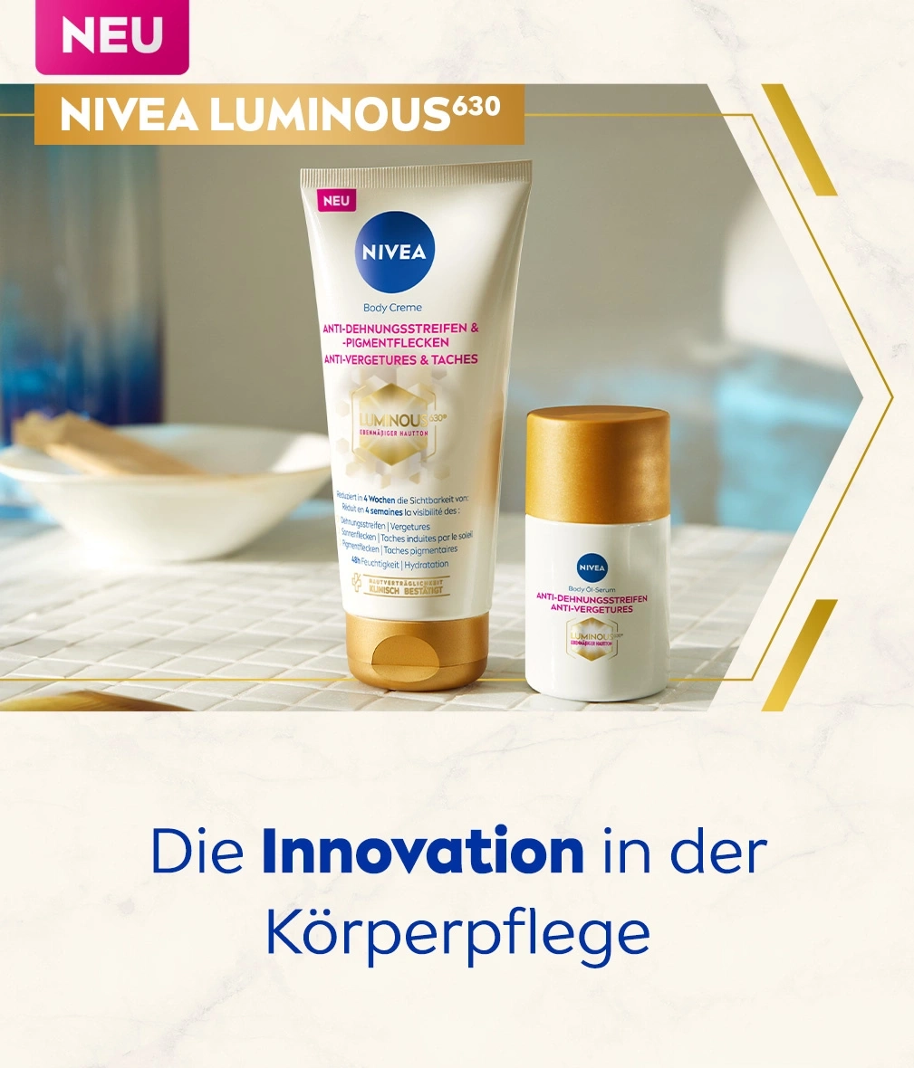 Nivea Luminous 630 Creme und Serum, Anti-Dehnungsstreifen, Pigmentflecken, Körperpflege