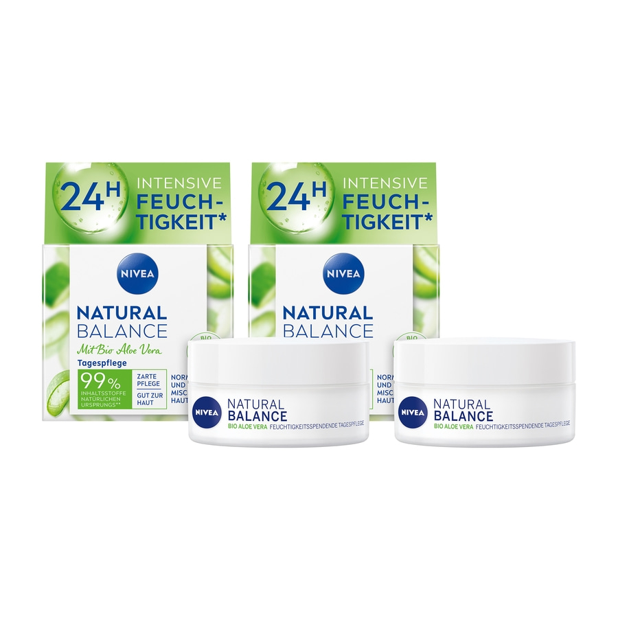 NIVEA Tagespflege Natural Balance feuchtigkeitsspendend 24h Feuchtigkeit 2x 50ml