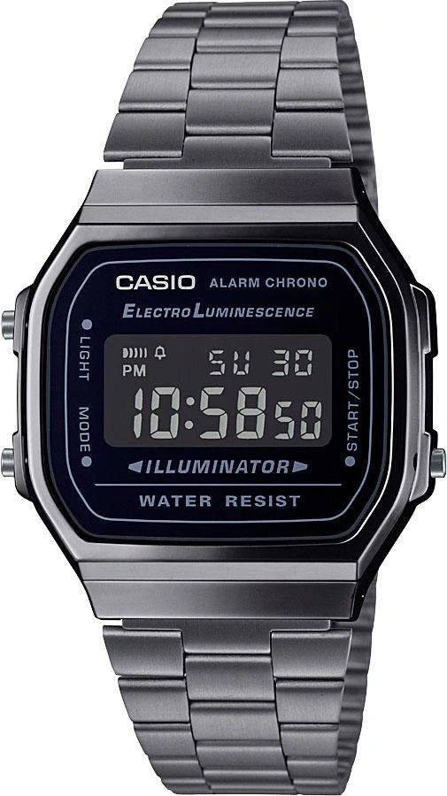 Armbanduhr mit digitaler Anzeige und Metallarmband