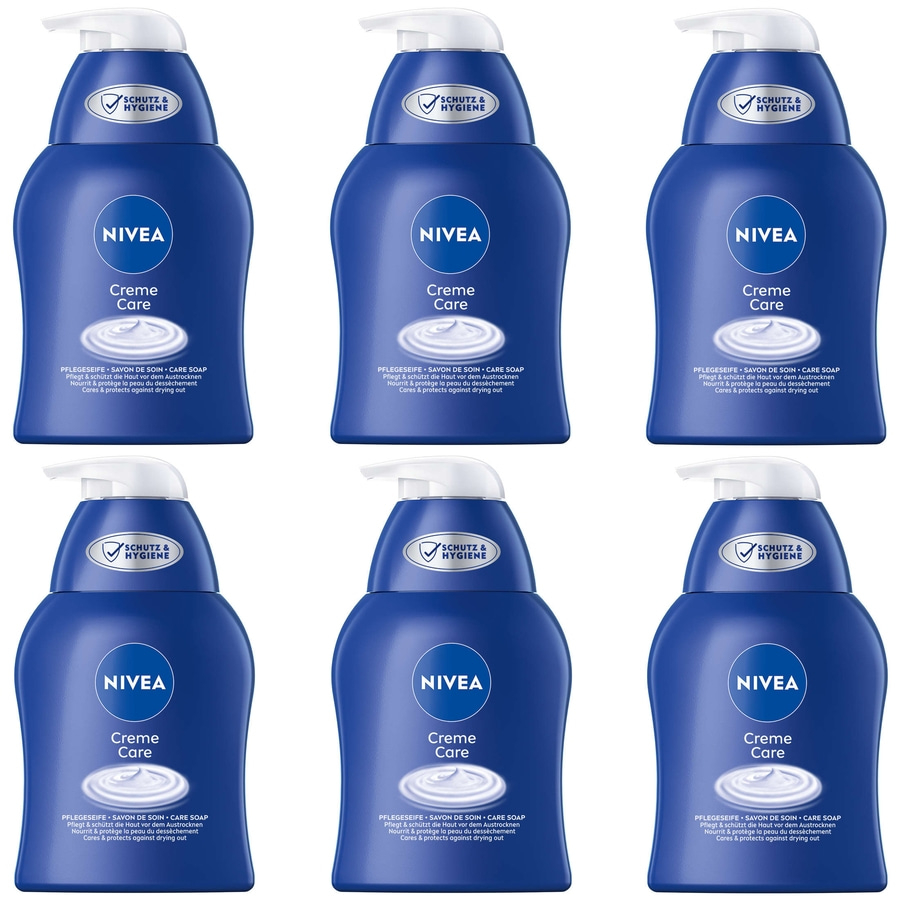 NIVEA Flüssigseife Creme Care Pflegeseife mild Duft der NIVEA Creme 6 x 250ml