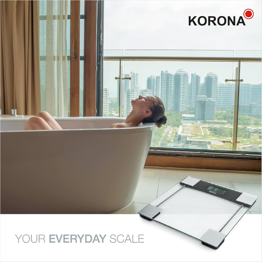 KORONA Personenwaage SVENJA 74551 180 kg Sicherheitsglas Digital Glaswaage NEU