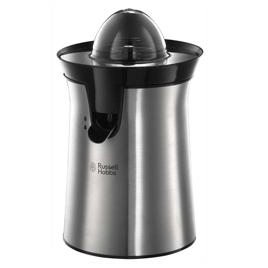 Elektrische Zitruspresse von Russell Hobbs, Edelstahl, schwarz, transparent, Küche