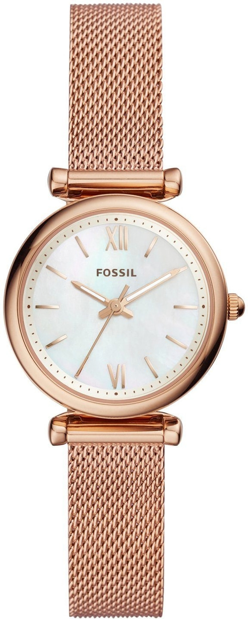 FOSSIL Damen Armbanduhr Quarzuhr CARLIE, ES4433 Damenuhr Uhr roséfarbend 28mm
