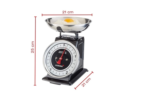KORONA Retro-Küchenwaage TOM 76150 5kg Tragkraft Tara Funktion Display NEU