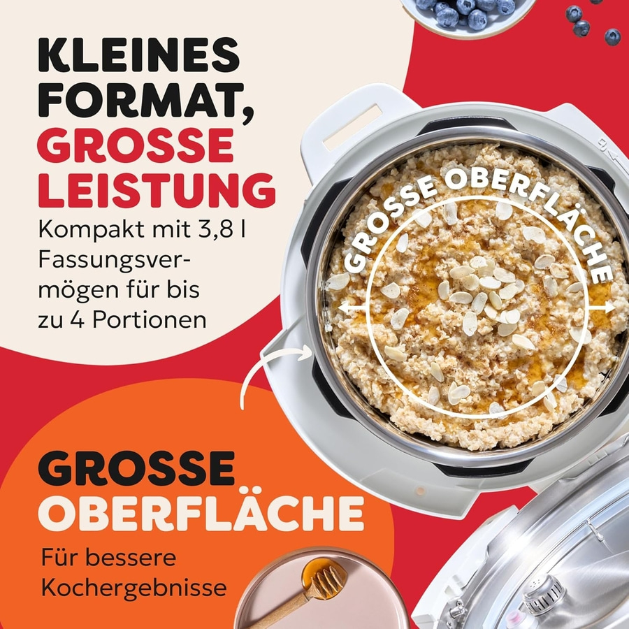 INSTANT POT Classic Mini 7in1 Multikocher 3,8L 800W Slow Cooker Schongarer Weiß