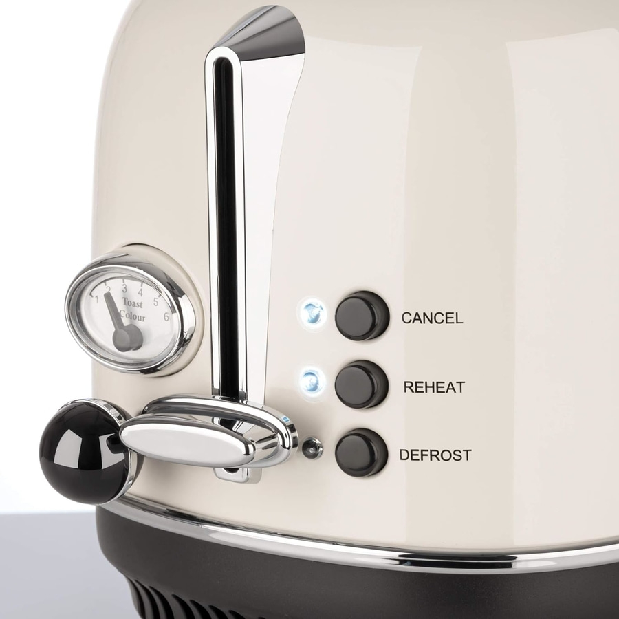 KORONA Retro Toaster 21666 Doppelschlitztoaster 815W Auftau-Funktion creme NEU