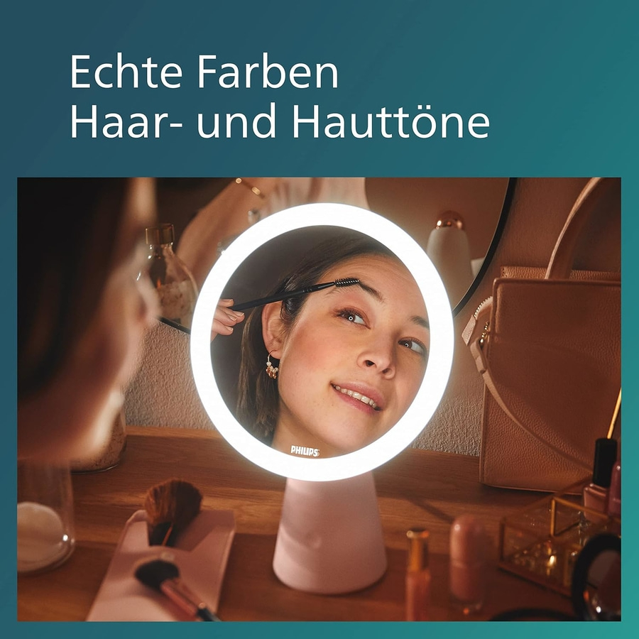 Philips LED Mirror Spiegelleuchte DSK205 3 Lichteinstellungen USB Akku rose NEU