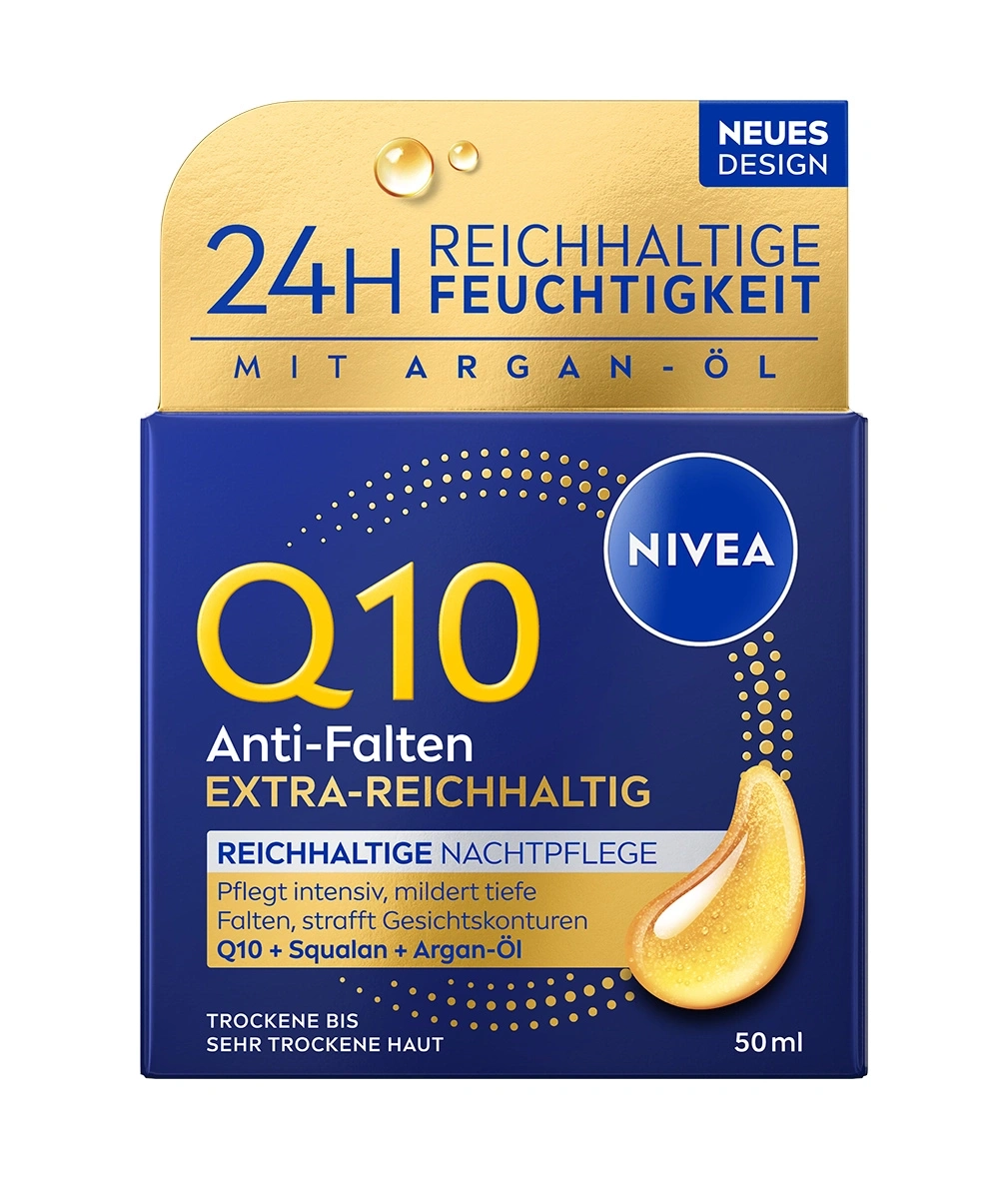 Nivea Q10 Nachtcreme für trockene Haut mit Arganöl