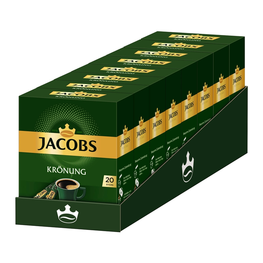 JACOBS Löskaffee Krönung 16x20 Sticks Kaffee löslich Instantkaffee 320 Getränke