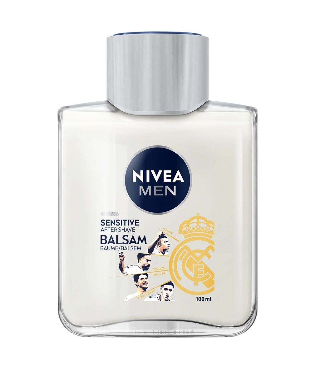 Nivea Men sensitive aftershave balsam mit Real Madrid Spielern.