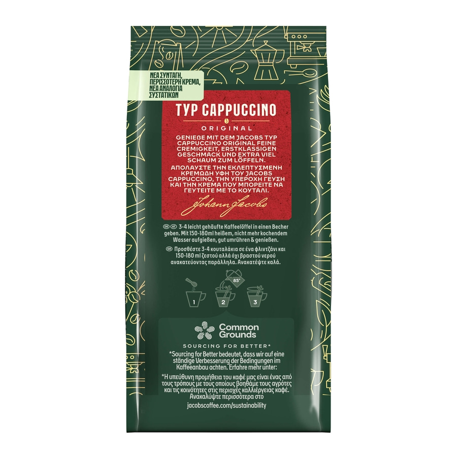 JACOBS Löskaffee TYP CAPPUCCINO 12 x 290 g Beutel löslicher Kaffee Intantkaffee