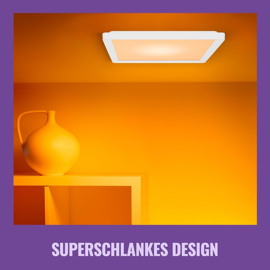 WiZ intelligente Deckenleuchte 39,5x39,5 cm Appsteuerung Smart LED Lampe NEU