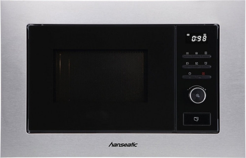 HANSEATIC Einbau Mikrowelle 20 Liter 1000W Grill 7 Programme Edelstahl B-Ware