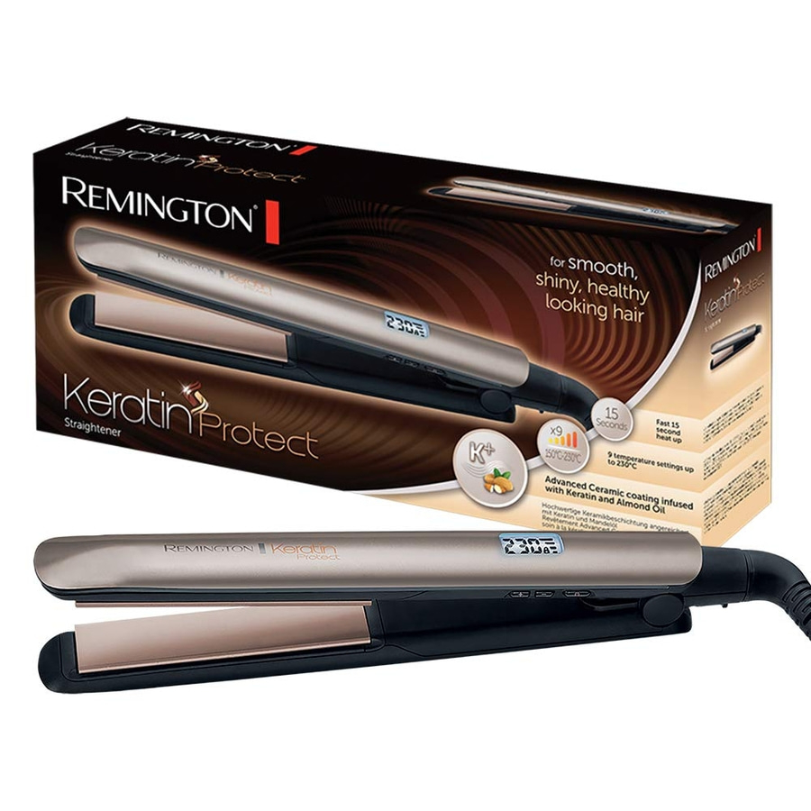 Remington Glätteisen Keratin Protect, für glattes, glänzendes Haar, 15 Sekunden Aufheizzeit, 9 Temperatureinstellungen