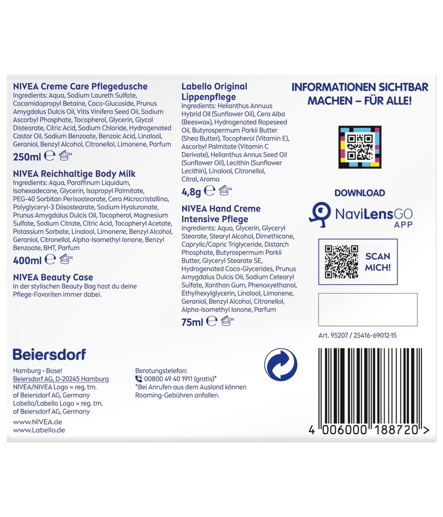 NIVEA Wohlfühlmomente 2025 Pflegedusche Body Milk Labello Hand Creme