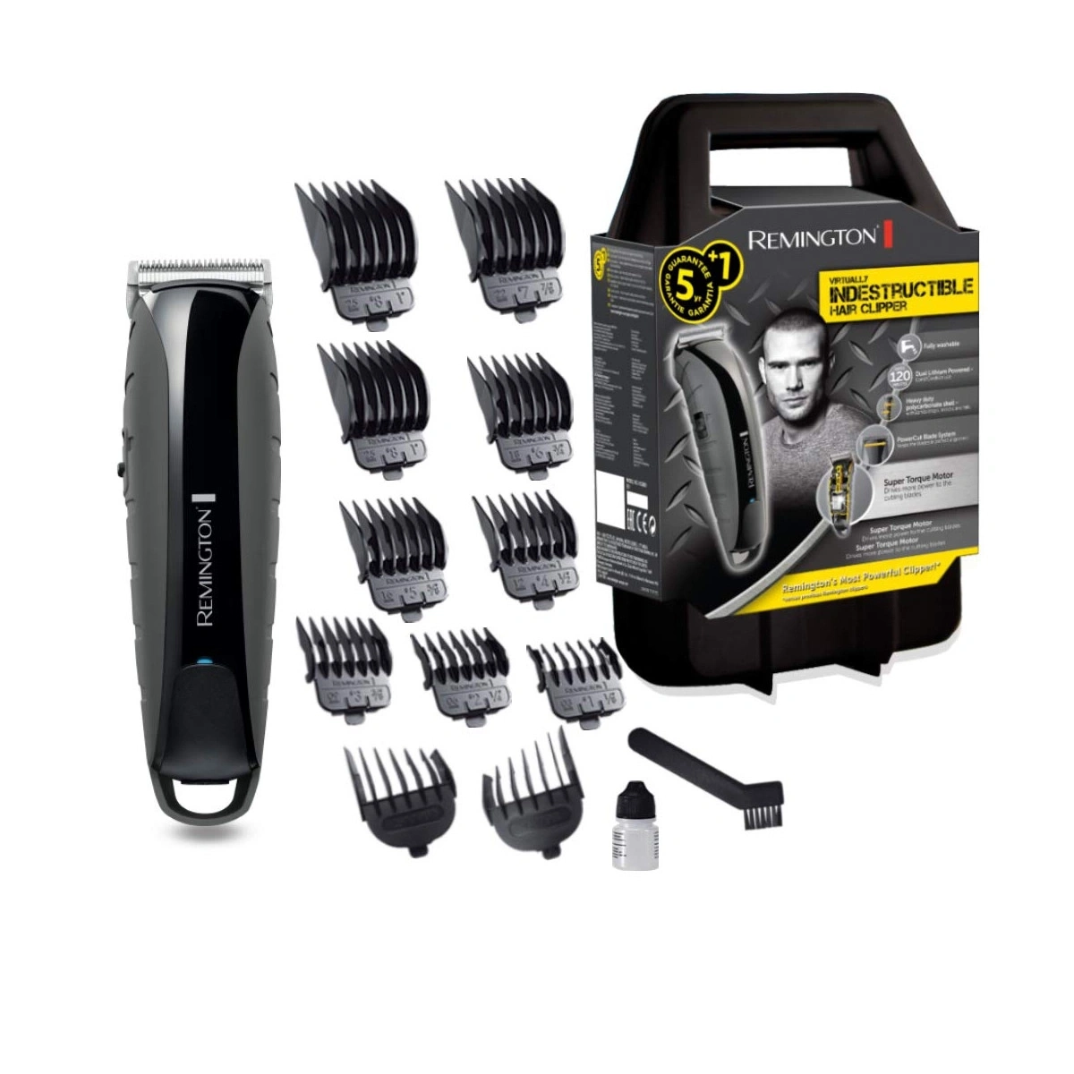 Remington Haarschneider-Set mit Zubehör und Garantie. Unzerstörbar und leistungsstark.