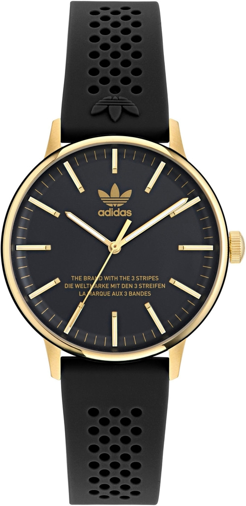 ADIDAS Originals Herrenarmbanduhr AOSY235242I Quarz 38mm schwarz gold B-WARE