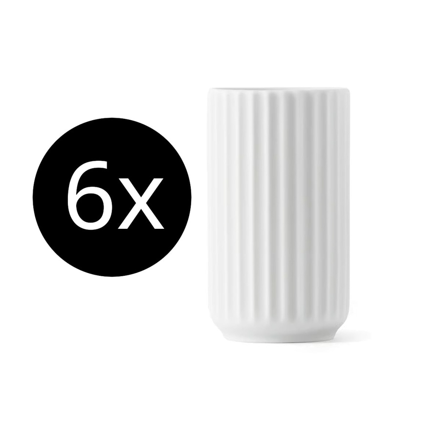 6 x LYNGBY Porcelæn Vase 200766 8cm weiß Blumenvase Keramik NEU