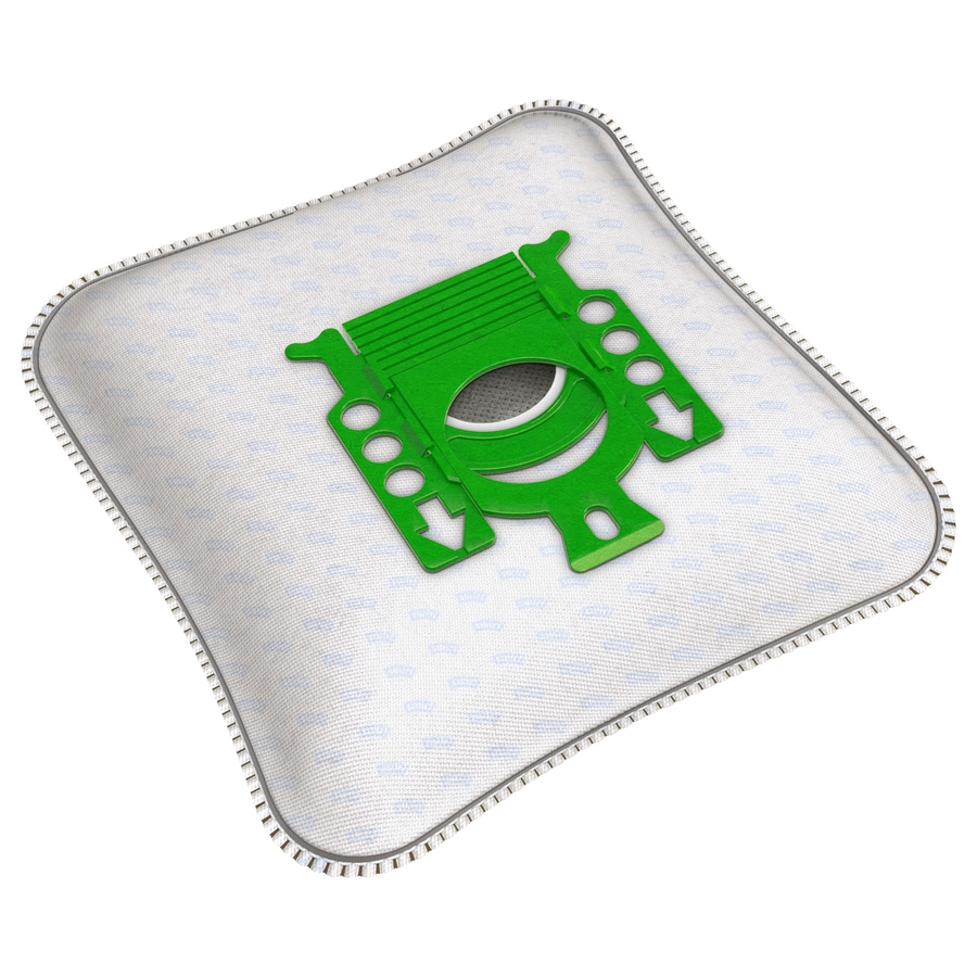 SWIRL Staubsaugerbeutel M 40 EcoPor XL Vorteilspack 8 Beutel 2 Abluftfilter Staubbeutel für Staubsauger mit grünem Kunststoffverschluss und weißem Stoff