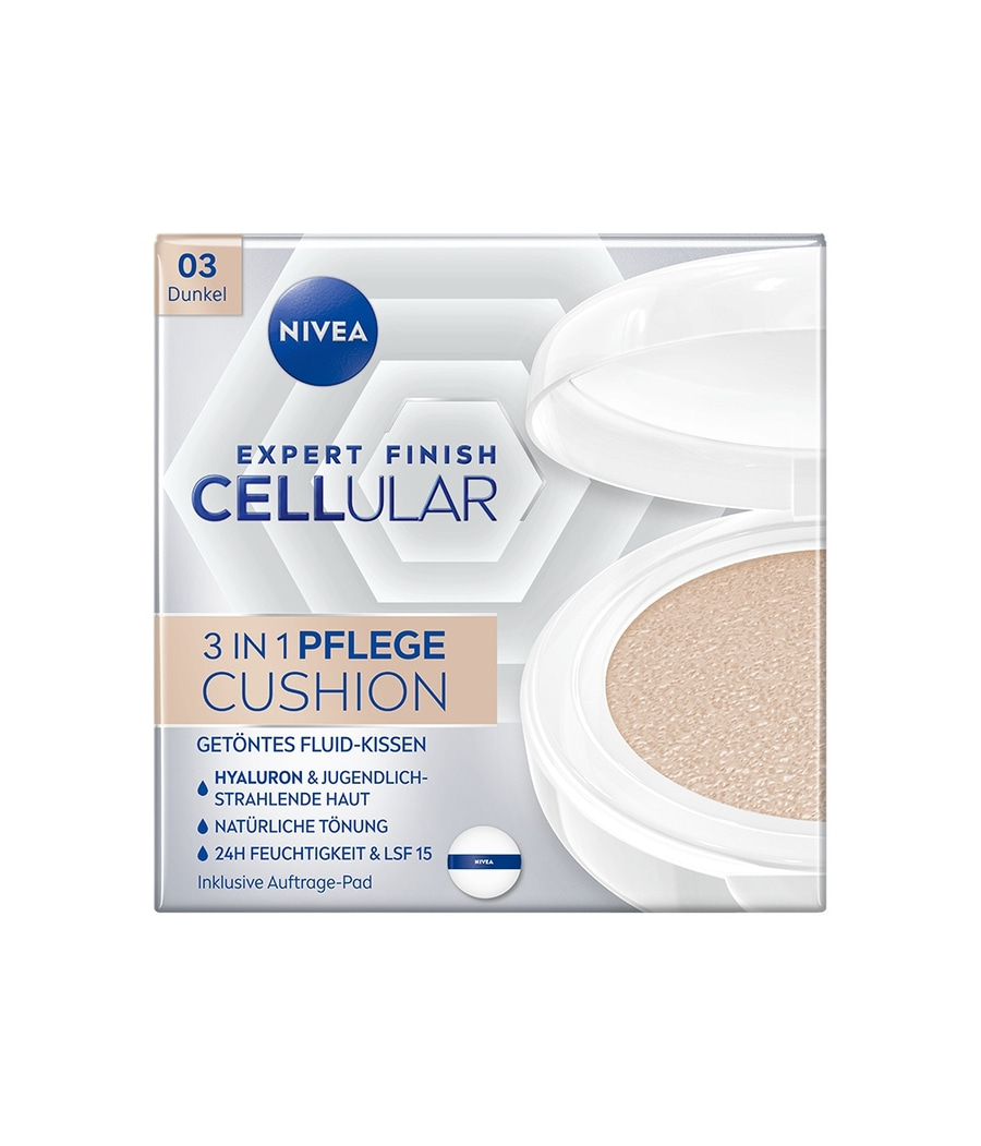 Nivea Cellular Expert Finish Cushion, 3 in 1 Pflege, Dunkel, 03, Hautpflege