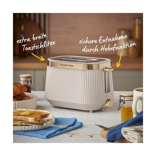 Toaster mit extra breiten Toastschlitzen und Hebefunktion, Frühstück