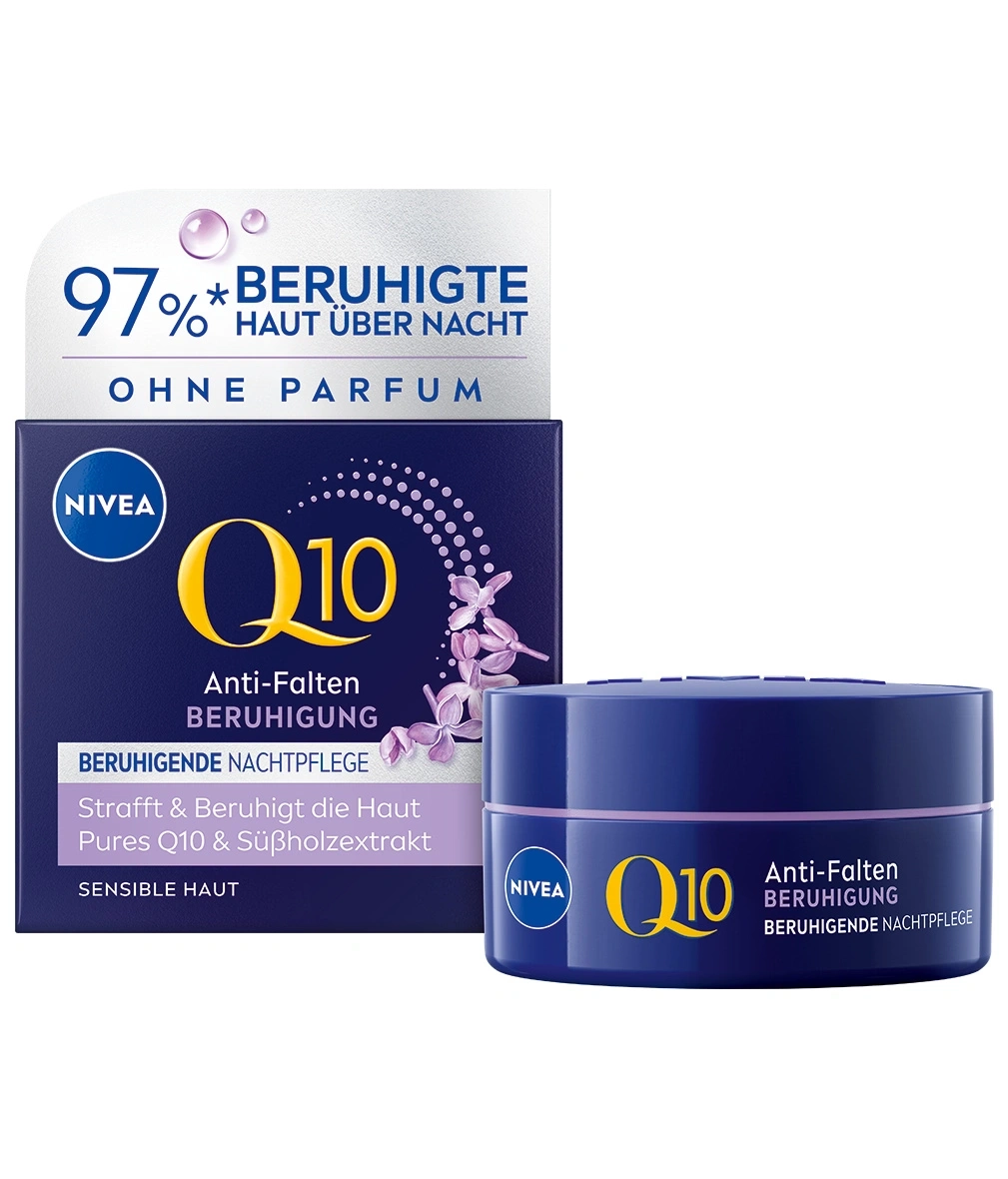 Nivea Q10 Anti-Falten Beruhigung Nachtpflege Creme, beruhigt die Haut über Nacht