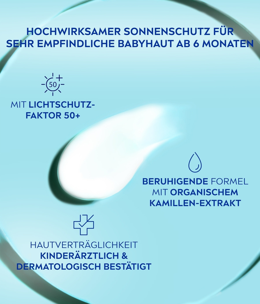 NIVEA SUN 5in1 Sonnen-Roller Babies & Kids Sensitiv LSF 50+ Sonnenschutz 2x 50ml