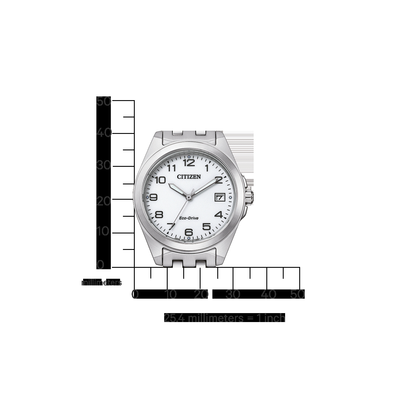 CITIZEN Damen Armbanduhr EO1210-83A Solar Eco-Drive Datum Edelstahl 34mm B-Ware
