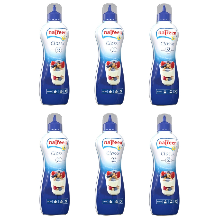 NATREEN® Süßstoff Classic Feine Süße Flüssig Flüssigsüße Zuckerersatz 6 x 250ml