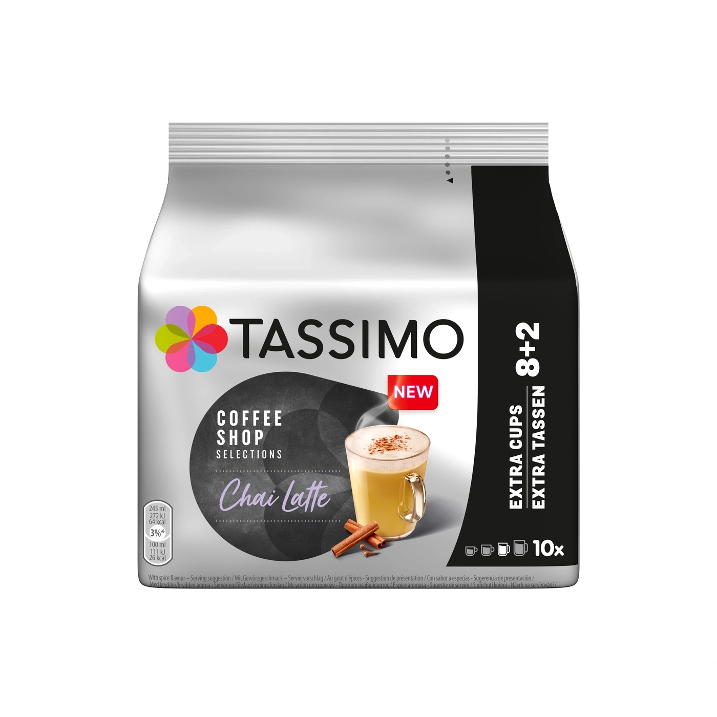 Tassimo Chai Latte Kaffeekapseln mit Gewürzaroma, 10 Stück