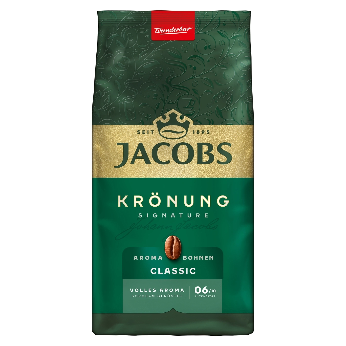 Packung Jacobs Krönung Kaffeebohnen mit Aromasiegel