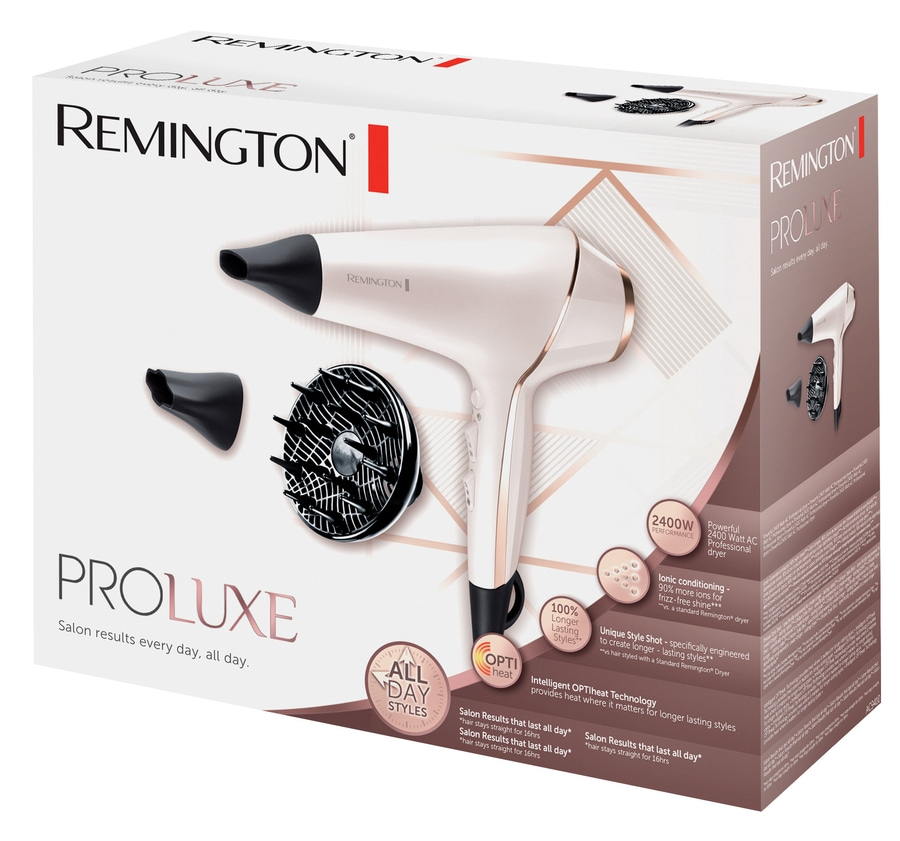 REMINGTON Haartrockner AC9140 PROluxe Ionen AC-Motor OPTIheat 2400 Watt 150km/h