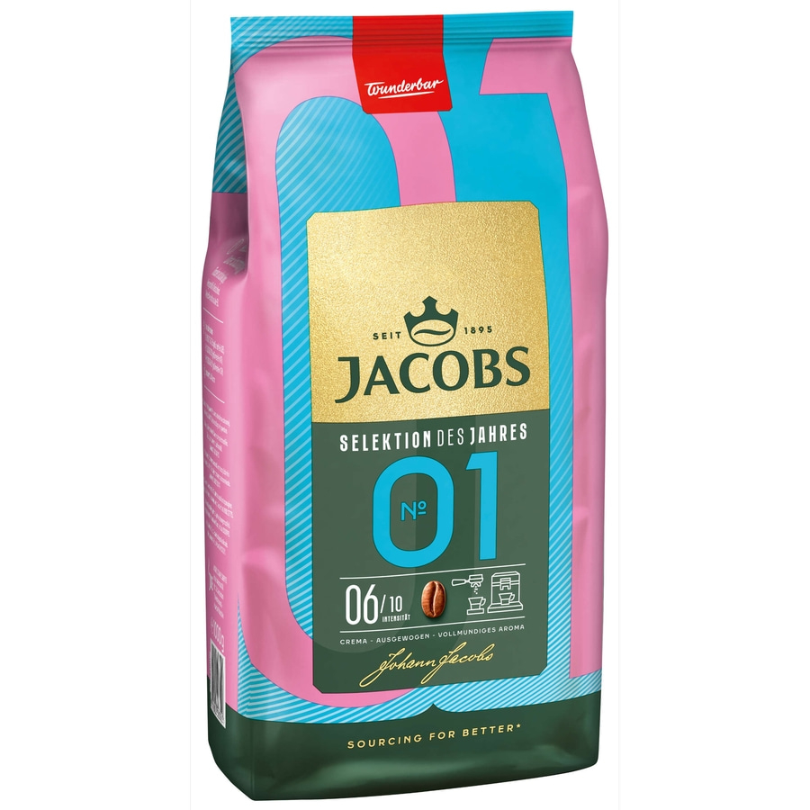 JACOBS Kaffeebohnen Selektion des Jahres No. 1 ganze geröstete Bohnen 2 x 1 kg
