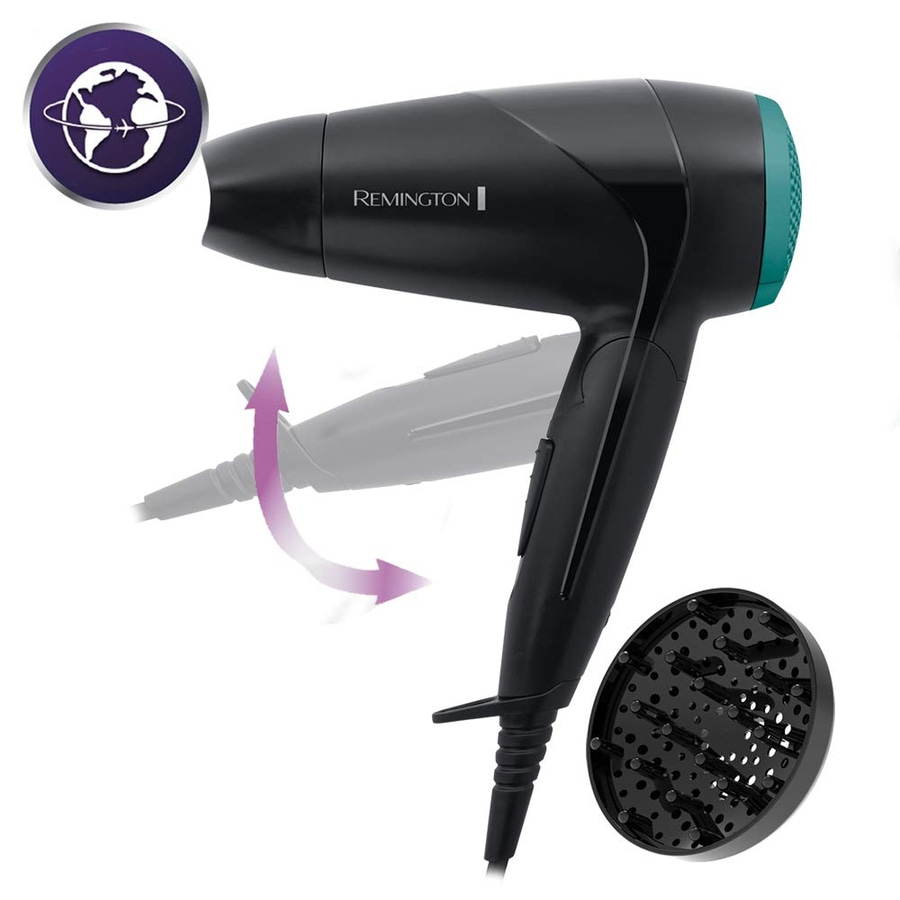 REMINGTON Reise-Haartrockner On The Go D1500 kompakt klappbar leicht 2000 W