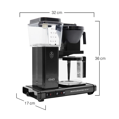 MOCCAMASTER Filterkaffeemaschine KBG Select Black 1,25l schwarz NEU