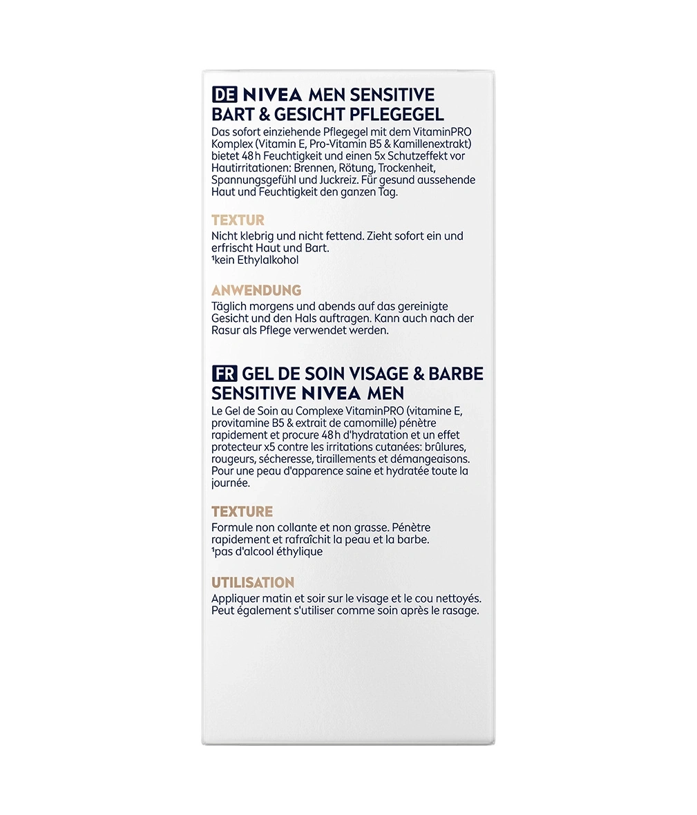 Nivea Men Sensitive Bart & Gesicht Pflegegel mit VitaminPRO