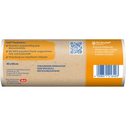 SWIRL Müllbeutel 20 l Zugband 4er Pack á 20 Stück NEU