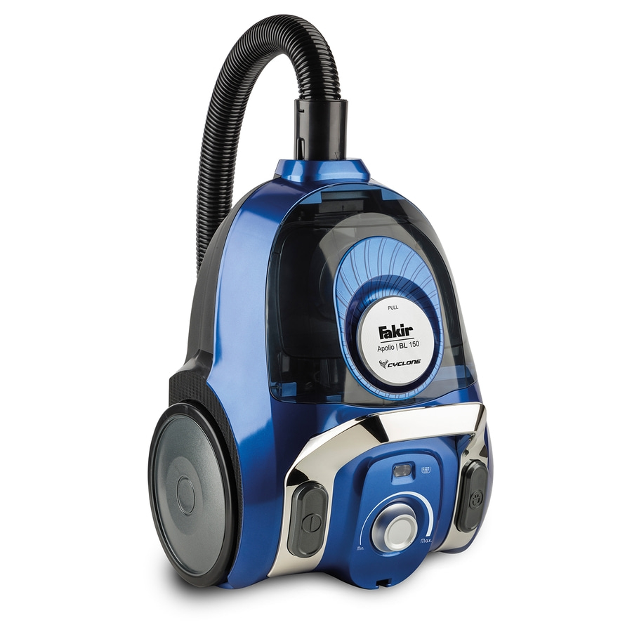 Blauer Fakir Apollo Staubsauger mit schwarzem Schlauch