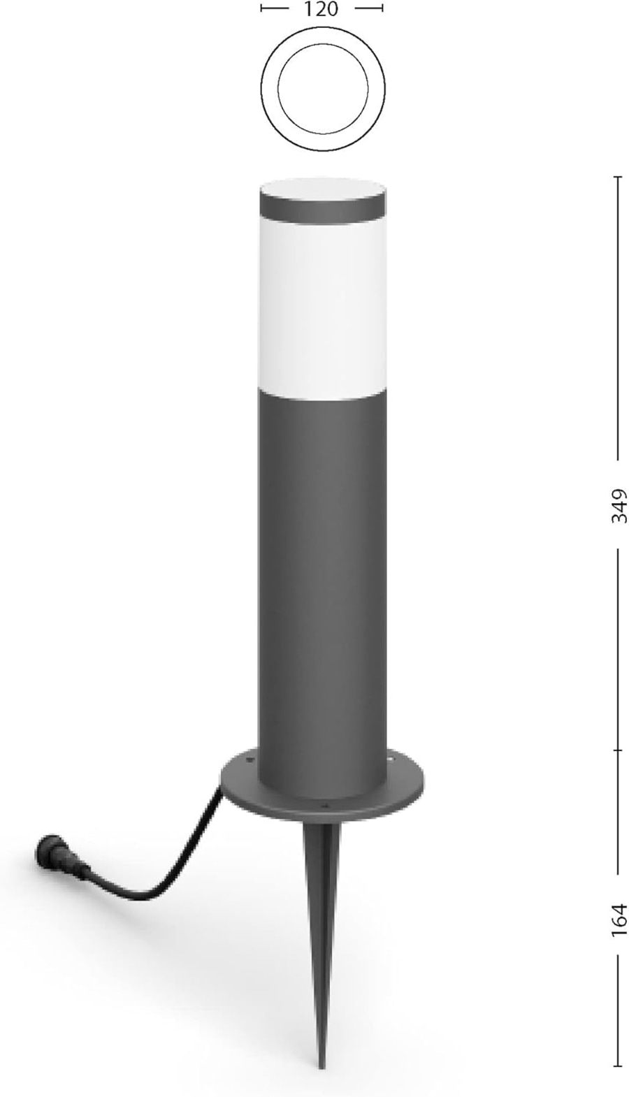 PHILIPS Utrecht LED Outdoor Sockelleuchte Starter Set Wegeleuchte Gartenleuchte