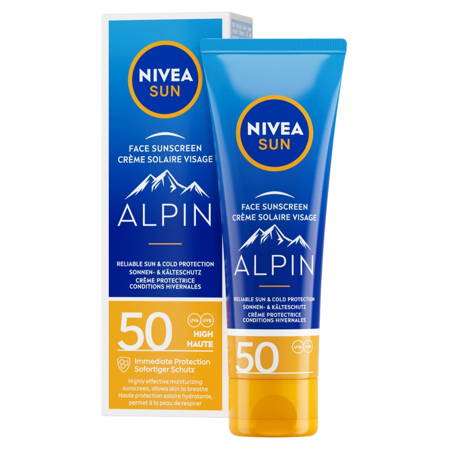 Nivea Sonnencreme, Gesicht, Alpin, 50, Sonnenschutz, Winter, Hautschutz, UVA UVB