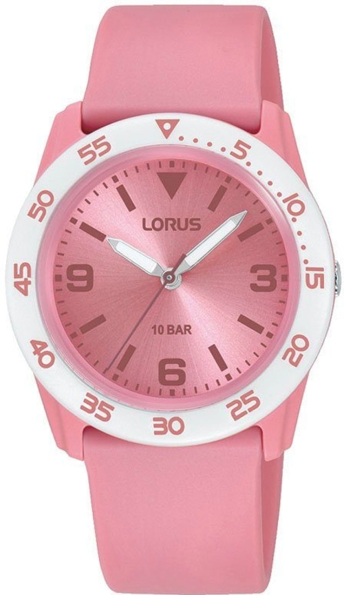 LORUS Kinder Uhr Quarzuhr RRX89HX9 Armbanduhr Kinderuhr 36mm Rosa B-WARE