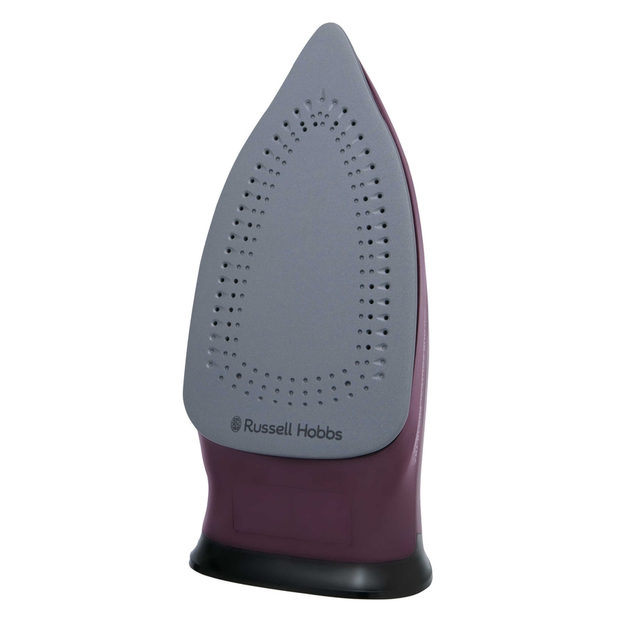 Dampfbügeleisen, lila, grau, Russell Hobbs, Bügelsohle, Haushaltsgerät, isoliert