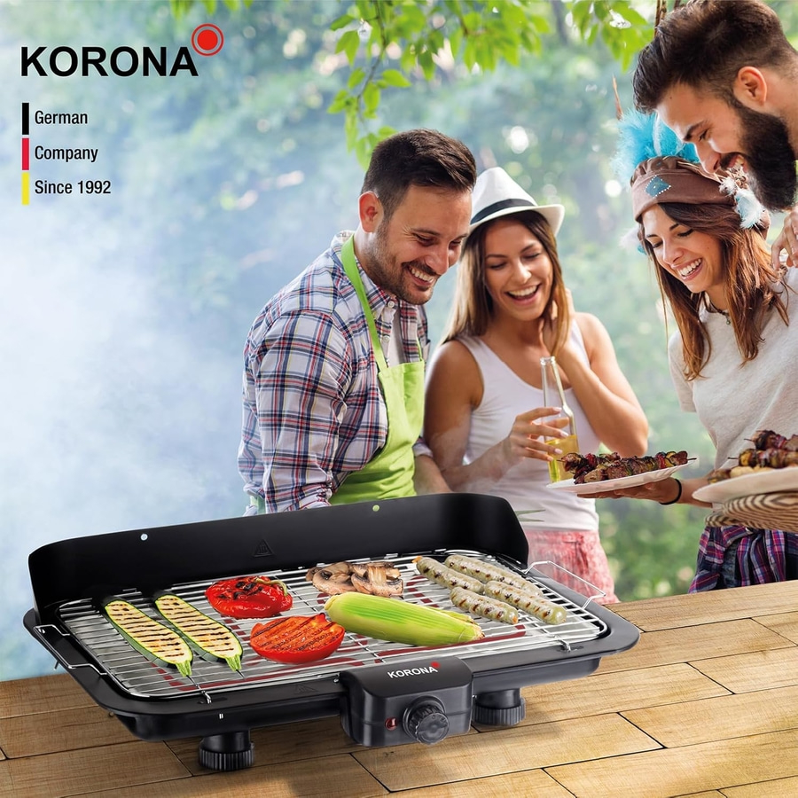 KORONA Elektrogrill 46117 Elektrischer Barbecue Tischgrill stufenlos 2200W NEU