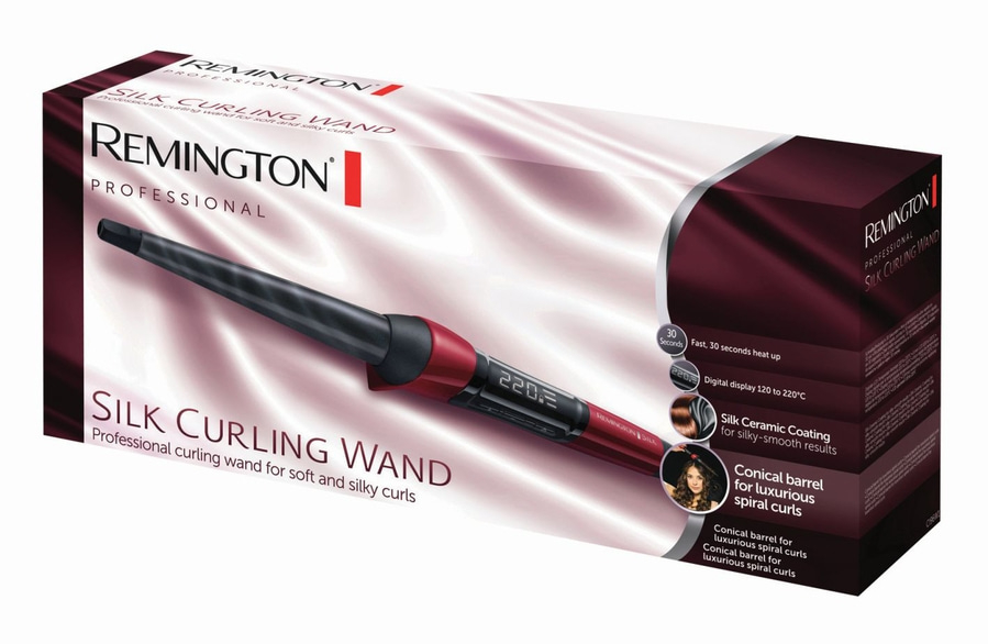 REMINGTON Lockenstab CI96W1 Silk Keramikbeschichtung Display bis 220ºC 42 W