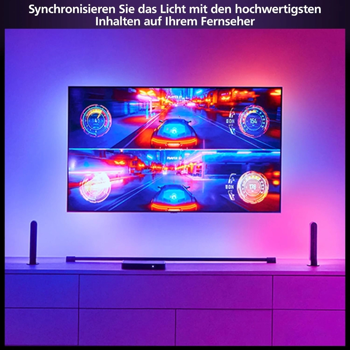 Synchronisieren Sie das Licht mit den hochwertigsten Inhalten auf Ihrem Fernseher